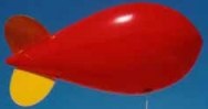 advertising blimp with no artwork